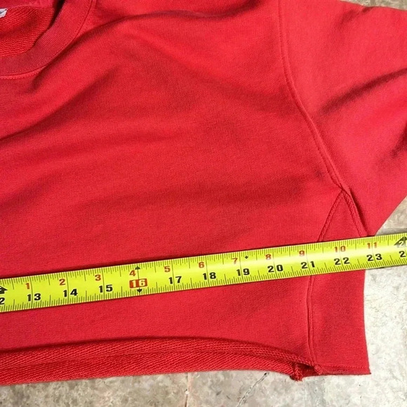 ARITZIA TNA AIRY AF CROPPED RED TOP, PTP 23”,women Lg ,oversized cropped - Picture 12 of 12